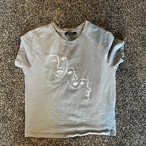 Gray baby tee